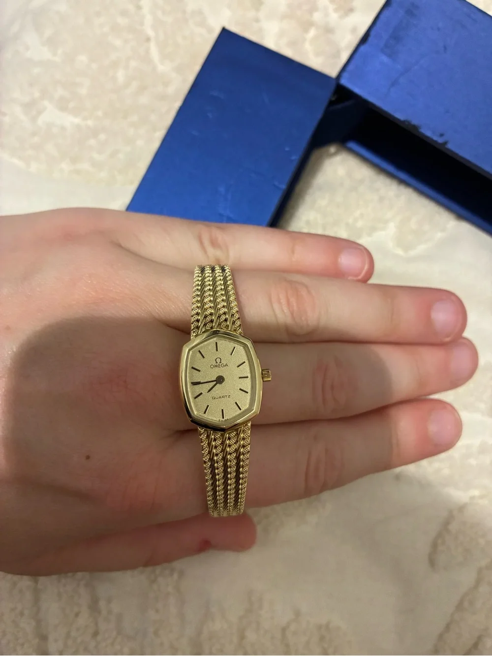 Vintage 14k yellow gold Omega ladies watch